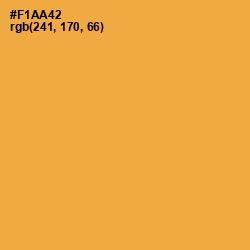 #F1AA42 - Yellow Orange Color Image