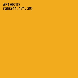 #F1AB1D - Buttercup Color Image