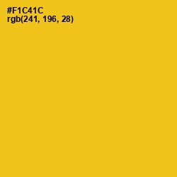 #F1C41C - Lightning Yellow Color Image