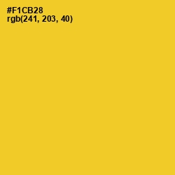 #F1CB28 - Saffron Color Image