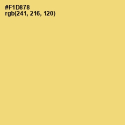 #F1D878 - Golden Sand Color Image