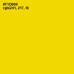 #F1D900 - School bus Yellow Color Image