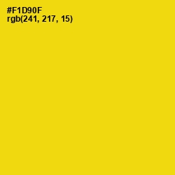 #F1D90F - School bus Yellow Color Image