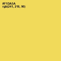 #F1DA5A - Energy Yellow Color Image