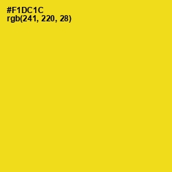 #F1DC1C - Ripe Lemon Color Image