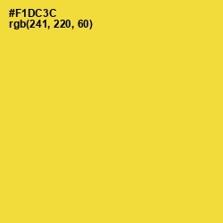 #F1DC3C - Bright Sun Color Image