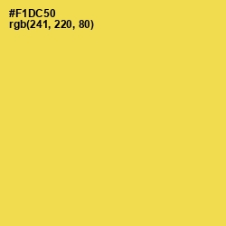 #F1DC50 - Energy Yellow Color Image