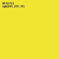 #F1E733 - Golden Fizz Color Image