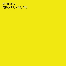 #F1E812 - Lemon Color Image