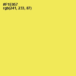 #F1E957 - Candy Corn Color Image