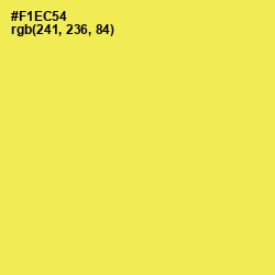 #F1EC54 - Candy Corn Color Image