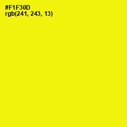 #F1F30D - Yellow Color Image