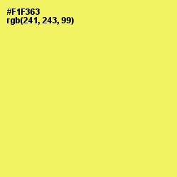 #F1F363 - Canary Color Image