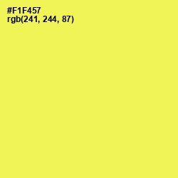 #F1F457 - Candy Corn Color Image