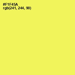 #F1F45A - Candy Corn Color Image