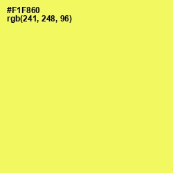 #F1F860 - Canary Color Image