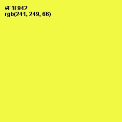 #F1F942 - Gorse Color Image