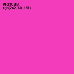 #F23CBB - Persian Rose Color Image