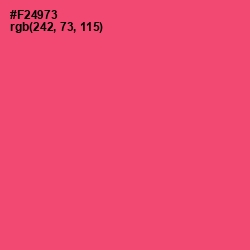 #F24973 - Wild Watermelon Color Image