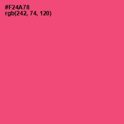 #F24A78 - Wild Watermelon Color Image