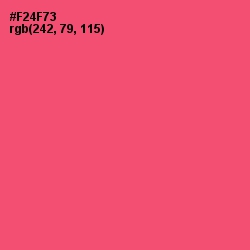 #F24F73 - Wild Watermelon Color Image
