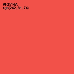 #F2514A - Sunset Orange Color Image