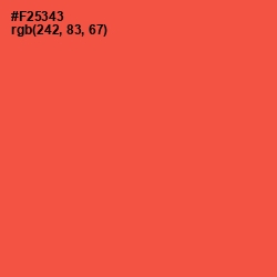 #F25343 - Sunset Orange Color Image