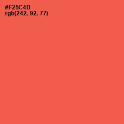 #F25C4D - Sunset Orange Color Image