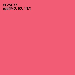 #F25C75 - Wild Watermelon Color Image