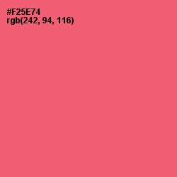 #F25E74 - Wild Watermelon Color Image