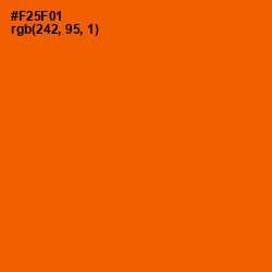 #F25F01 - International Orange Color Image