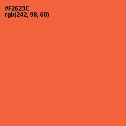 #F2623C - Outrageous Orange Color Image