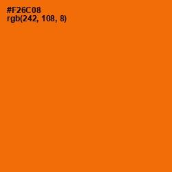 #F26C08 - Blaze Orange Color Image