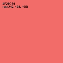 #F26C69 - Sunglo Color Image