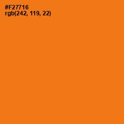 #F27716 - Ecstasy Color Image