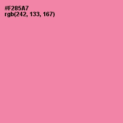 #F285A7 - Tickle Me Pink Color Image
