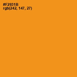 #F2931B - Tree Poppy Color Image