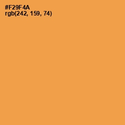 #F29F4A - Tan Hide Color Image