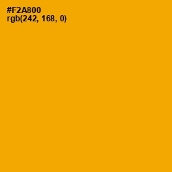 #F2A800 - Yellow Sea Color Image