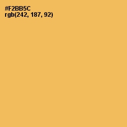 #F2BB5C - Saffron Mango Color Image
