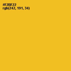 #F2BF22 - Fuel Yellow Color Image