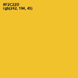 #F2C22D - Saffron Color Image