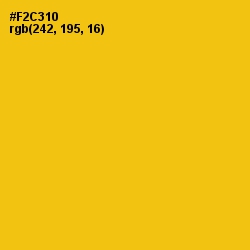 #F2C310 - Lightning Yellow Color Image