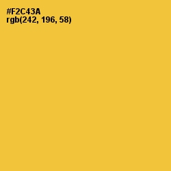 #F2C43A - Saffron Color Image