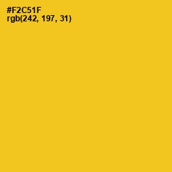 #F2C51F - Lightning Yellow Color Image