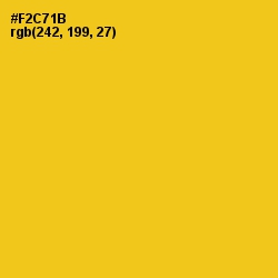 #F2C71B - Lightning Yellow Color Image