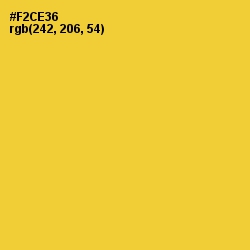 #F2CE36 - Saffron Color Image