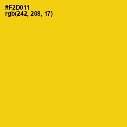 #F2D011 - Ripe Lemon Color Image