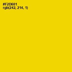 #F2D601 - Gold Color Image