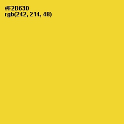 #F2D630 - Bright Sun Color Image